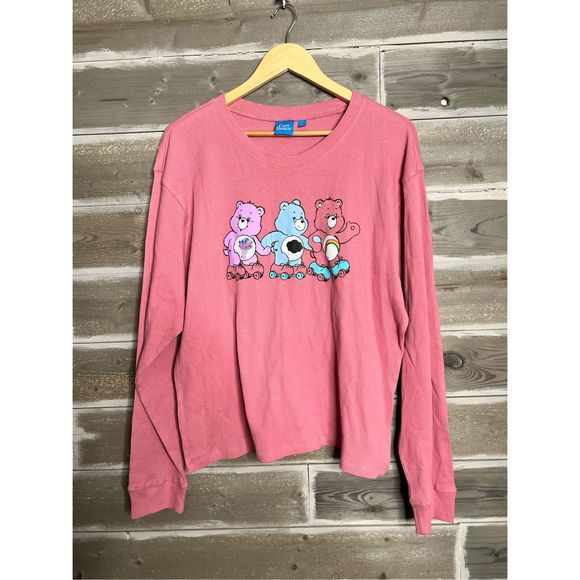 Care Bears Women's Thermal Shirt Graphic Tee Top Long Sleeve Pink Size 3X NWOT - Picture 1 of 7